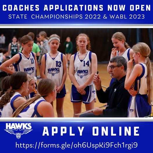 Coaches Applications for State Champs 2022 and WABL 2023 Now Open
